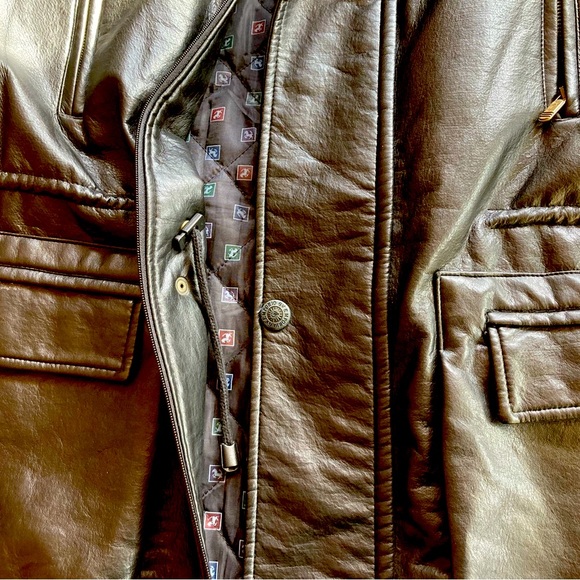 ( Armani brand) GV Emporio men’s coat size vegan leather, large - Picture 5 of 16